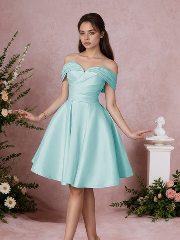 Elegant White Strapless A-Line Party Dress, Modest Formal Gown For Women, Wedding And Prom Dress With Sweet Design, Cocktail Dresses, Homecoming Dress Short
