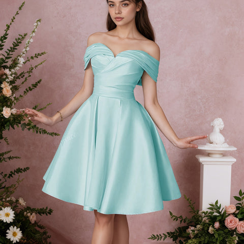 Elegant White Strapless A-Line Party Dress, Modest Formal Gown For Women, Wedding And Prom Dress With Sweet Design, Cocktail Dresses, Homecoming Dress Short