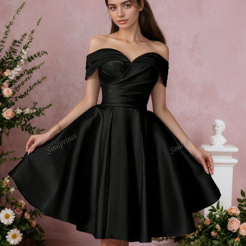 Elegant White Strapless A-Line Party Dress, Modest Formal Gown For Women, Wedding And Prom Dress With Sweet Design, Cocktail Dresses, Homecoming Dress Short