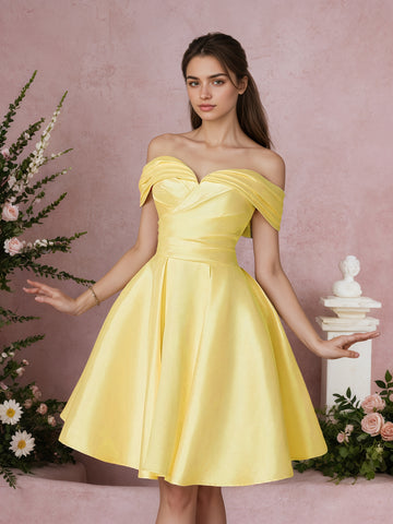Elegant White Strapless A-Line Party Dress, Modest Formal Gown For Women, Wedding And Prom Dress With Sweet Design, Cocktail Dresses, Homecoming Dress Short