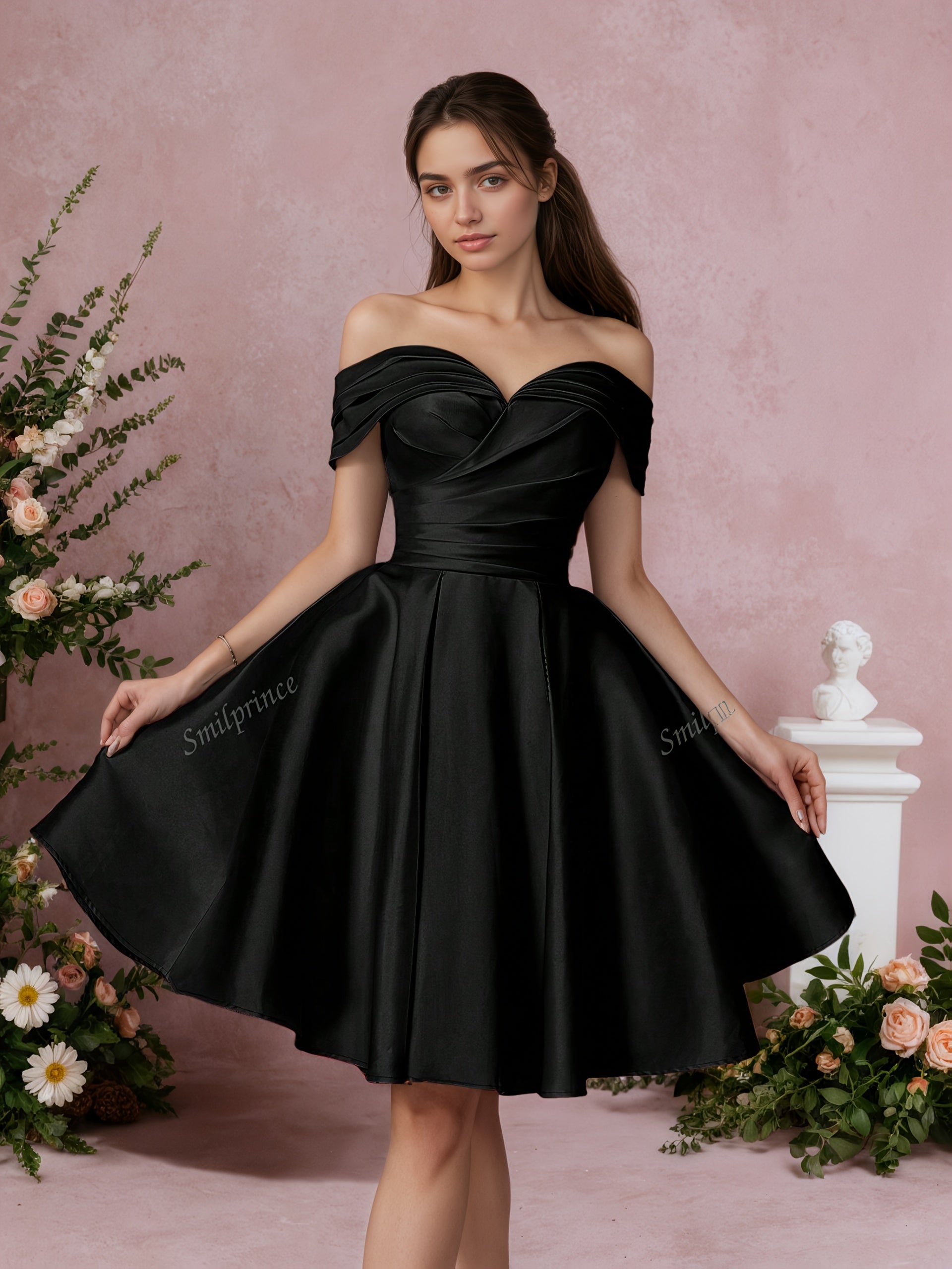 Elegant White Strapless A-Line Party Dress, Modest Formal Gown For Women, Wedding And Prom Dress With Sweet Design, Cocktail Dresses, Homecoming Dress Short
