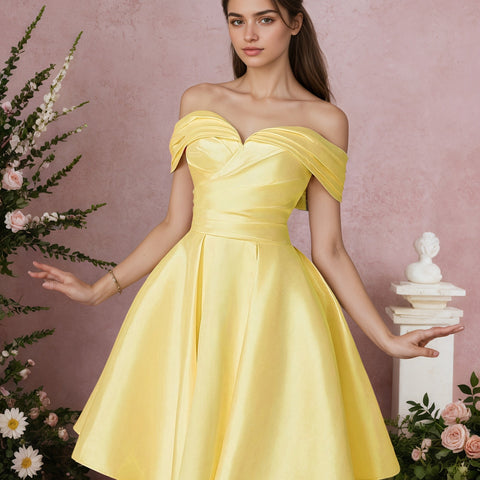 Elegant White Strapless A-Line Party Dress, Modest Formal Gown For Women, Wedding And Prom Dress With Sweet Design, Cocktail Dresses, Homecoming Dress Short