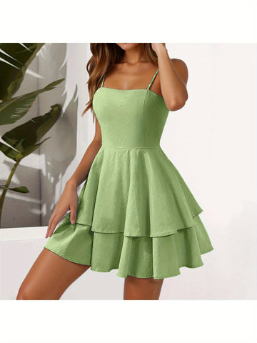 Women's Sleeveless Backless party dress - Mustard yellow A-line mini skirt, Boho to Formal Outfits - Stretchy & Machine Washable Everyday & Evening Wear