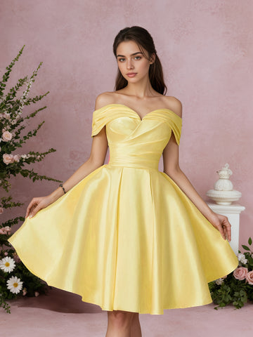 Elegant White Strapless A-Line Party Dress, Modest Formal Gown For Women, Wedding And Prom Dress With Sweet Design, Cocktail Dresses, Homecoming Dress Short